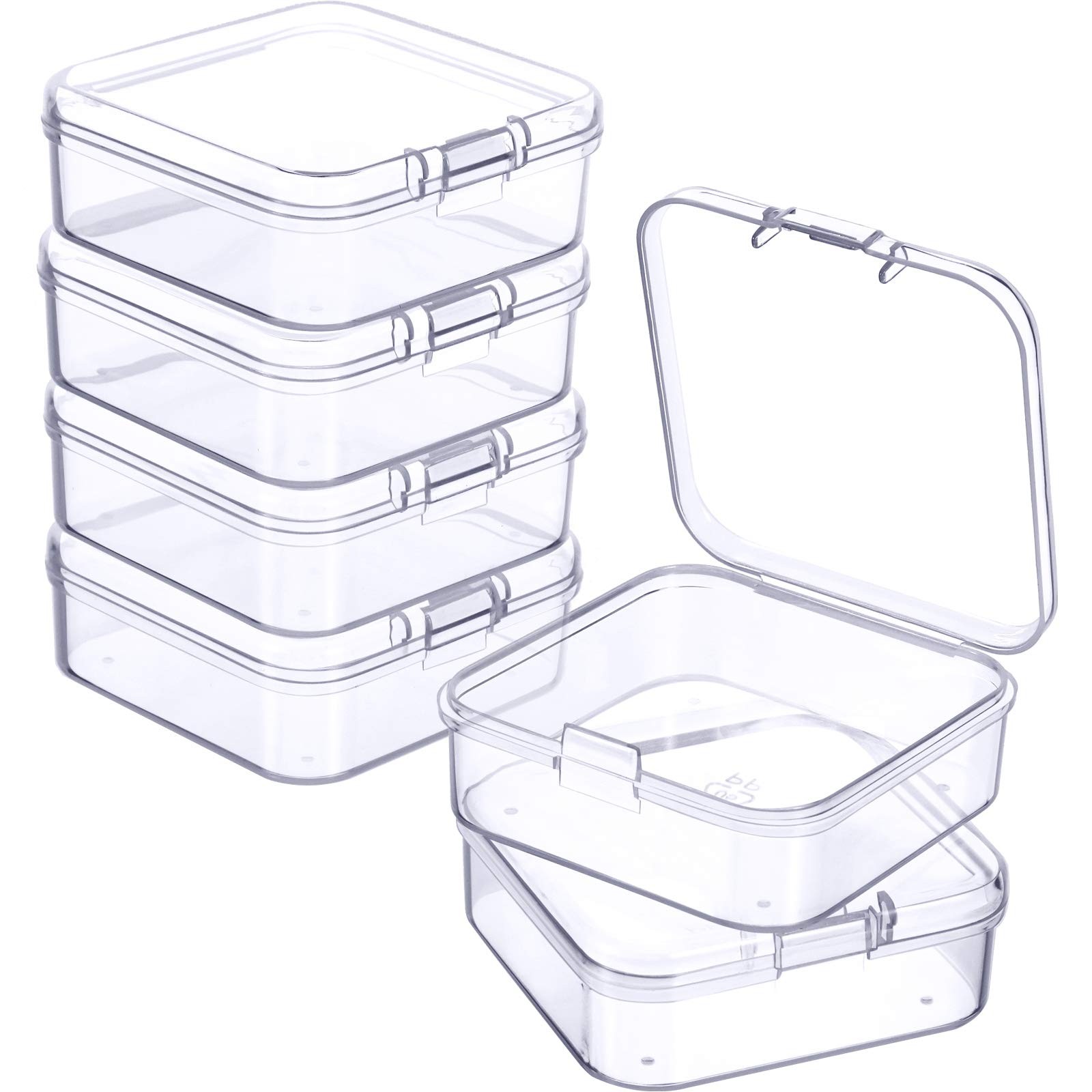 6 Pcs Clear Plastic Bead Organizer Box, Storage For Crafts, Game Pieces, Buttons
