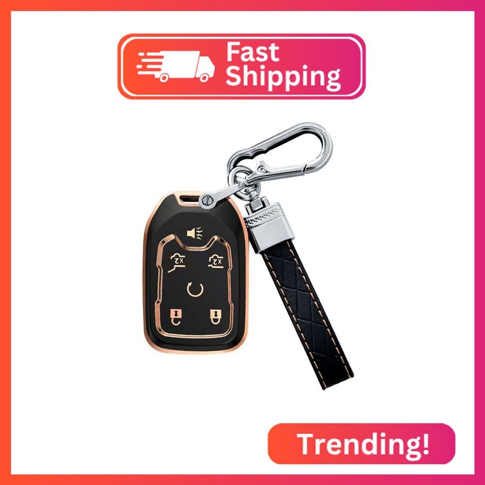 artapek Key Fob Cover Compatible with Chevy Tahoe Suburban GMC Yukon Car Accesso