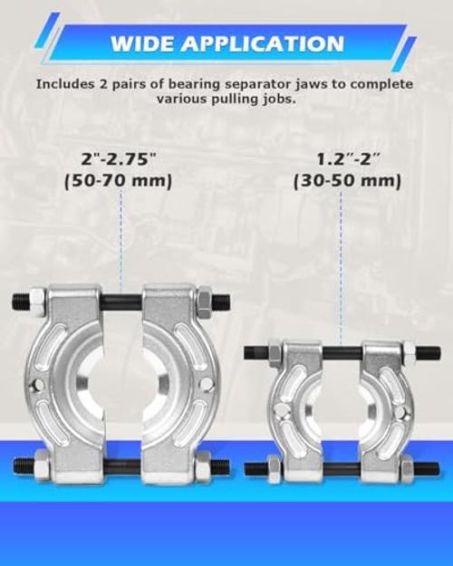 14Pcs Bearing Separator Puller Set, Bearings Splitters Puller Tool | Blue