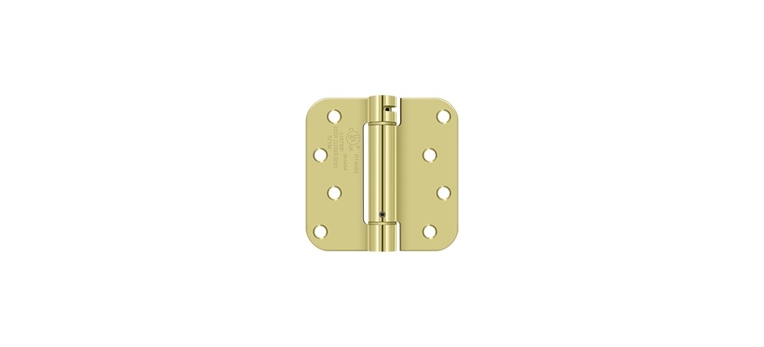 Deltana DSH4R53T 4" x 4", 5/8" Radius Corner, TT, UL Listed in Polished Brass