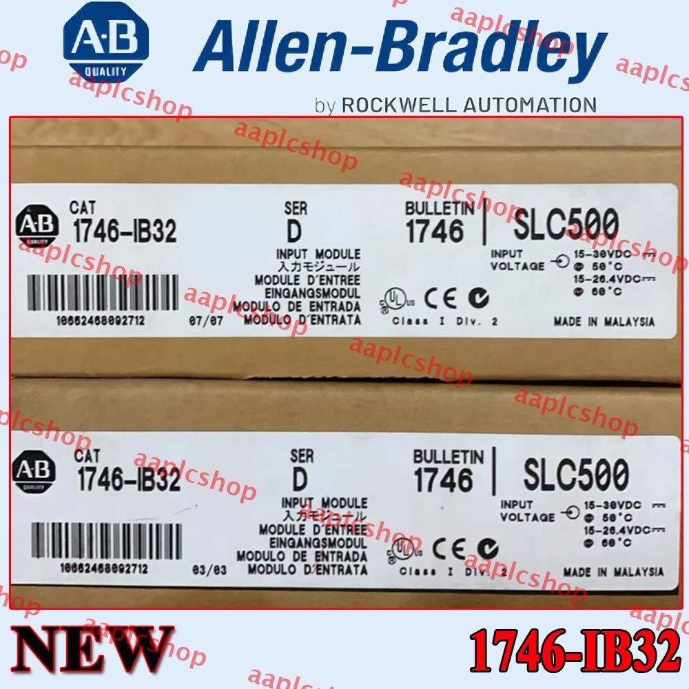 New Factory Sealed New PLC-AB 1746-IB32 SLC 500 PLC Input Module 1746IB32