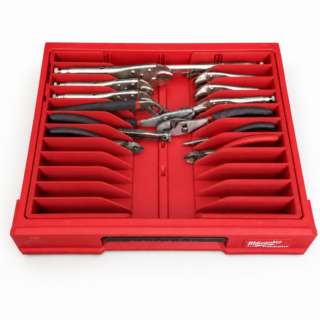 Hand tool organizer Insert Plier For 4 Drawer Packout Box for Milwaukee Packout