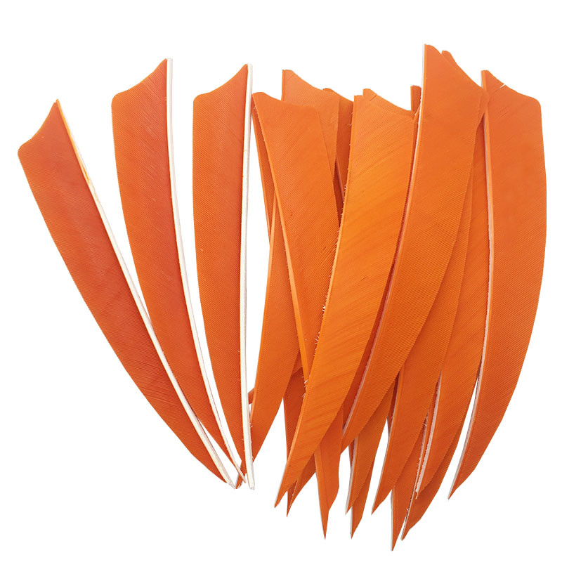 5inch Shield Orange Fletches Feather Fletching RW - 50PCS