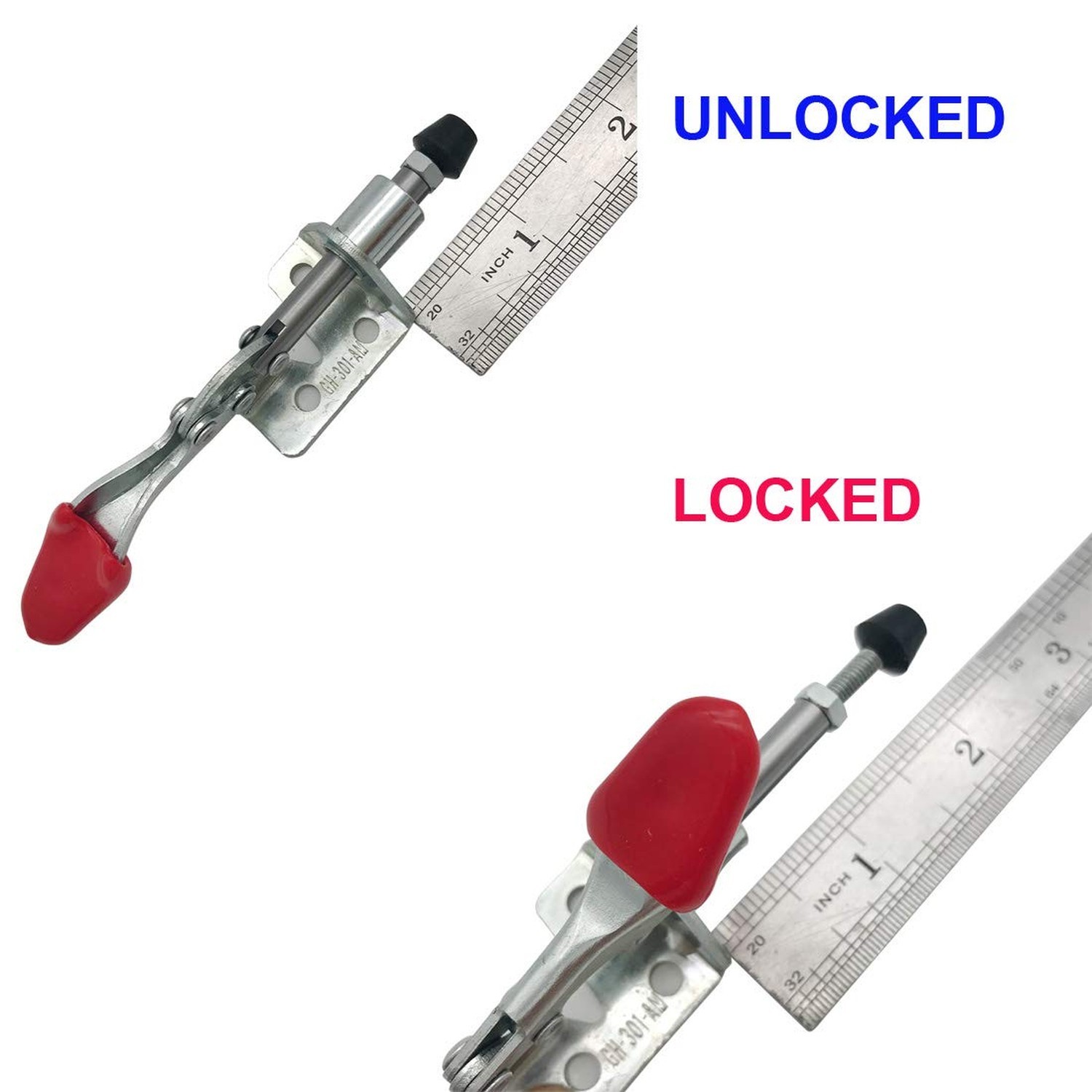 Push Pull Action Toggle Clamps 6 PACK 301AM Latch Anti-slip Hand Tool 110Lbs ...