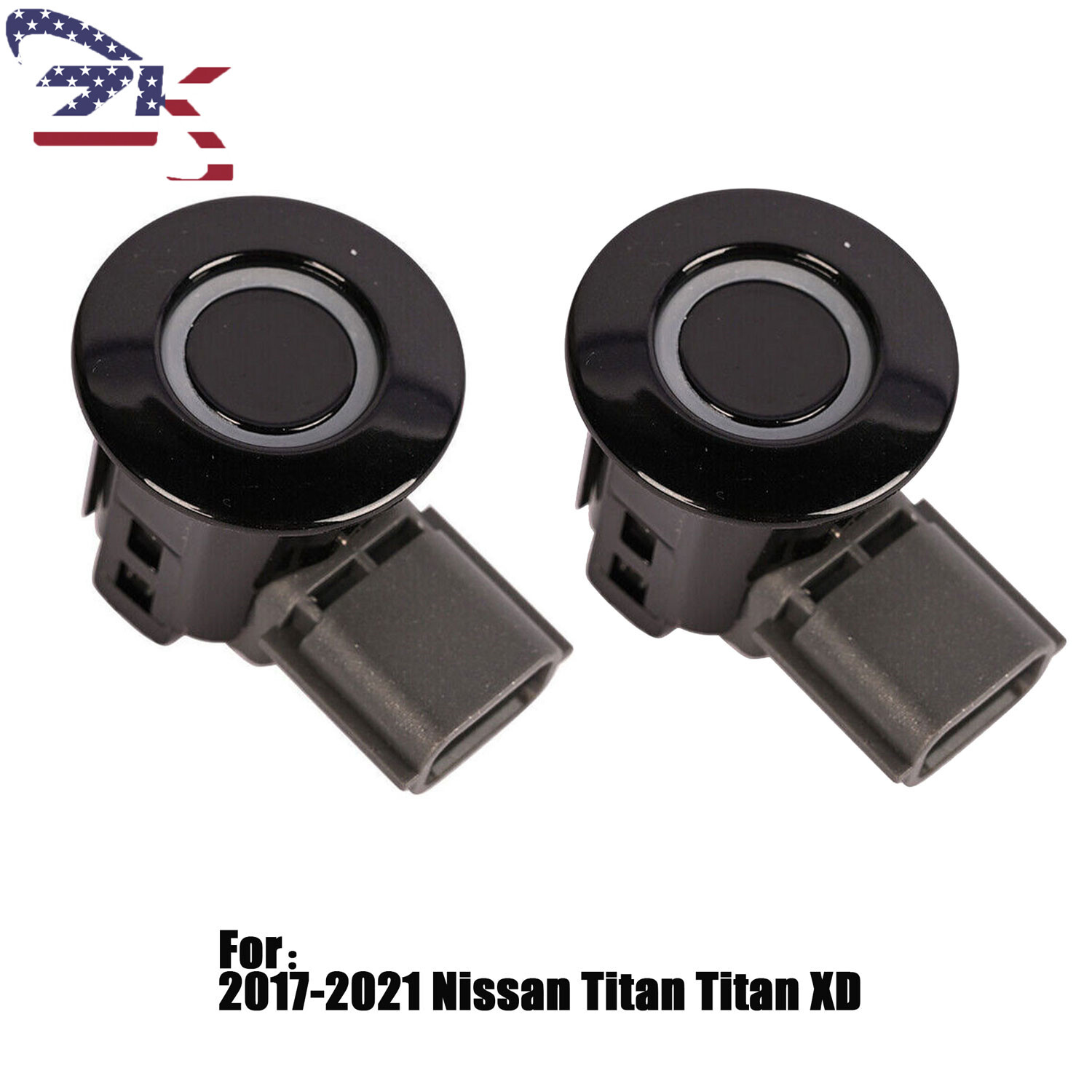 2X Park Sensor & Retainer Fits For 2017-2021 Nissan Titan Titan XD 25994-3JC3B