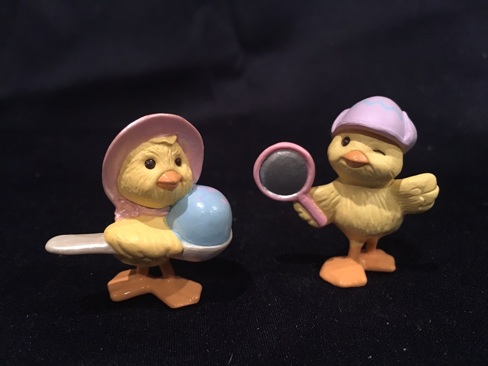 Hallmark  Easter Chicks Playing Tennis Figure Happy Vintage