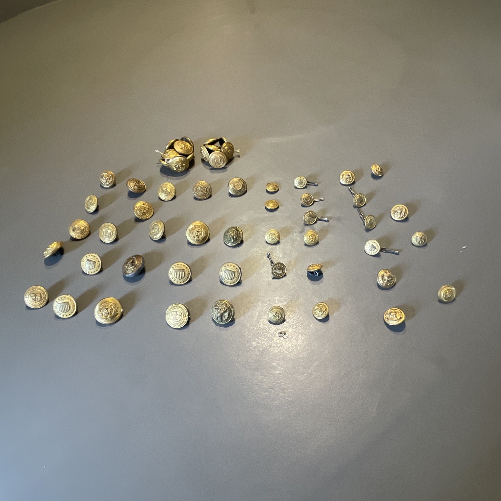 Lot of Military Uniform Buttons Navy  Marine & Army *Some Wear*