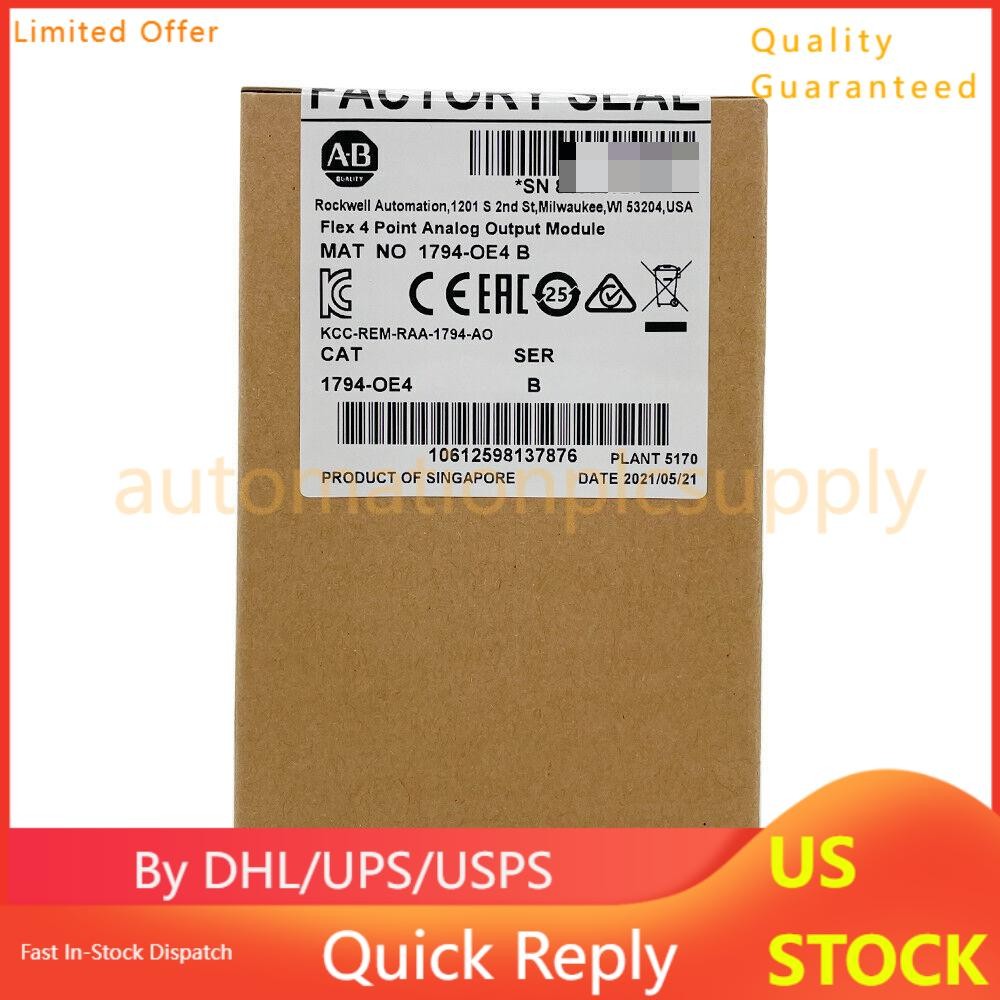 New AB 1794-OE4 SER B Flex 4 Point Analog Output Module 1794OE4 US Free Tax