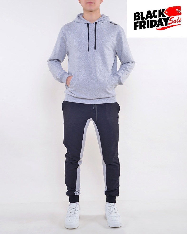 Mens Cotton Full Sport Winter Hooded Jumpsuit Pants L XL