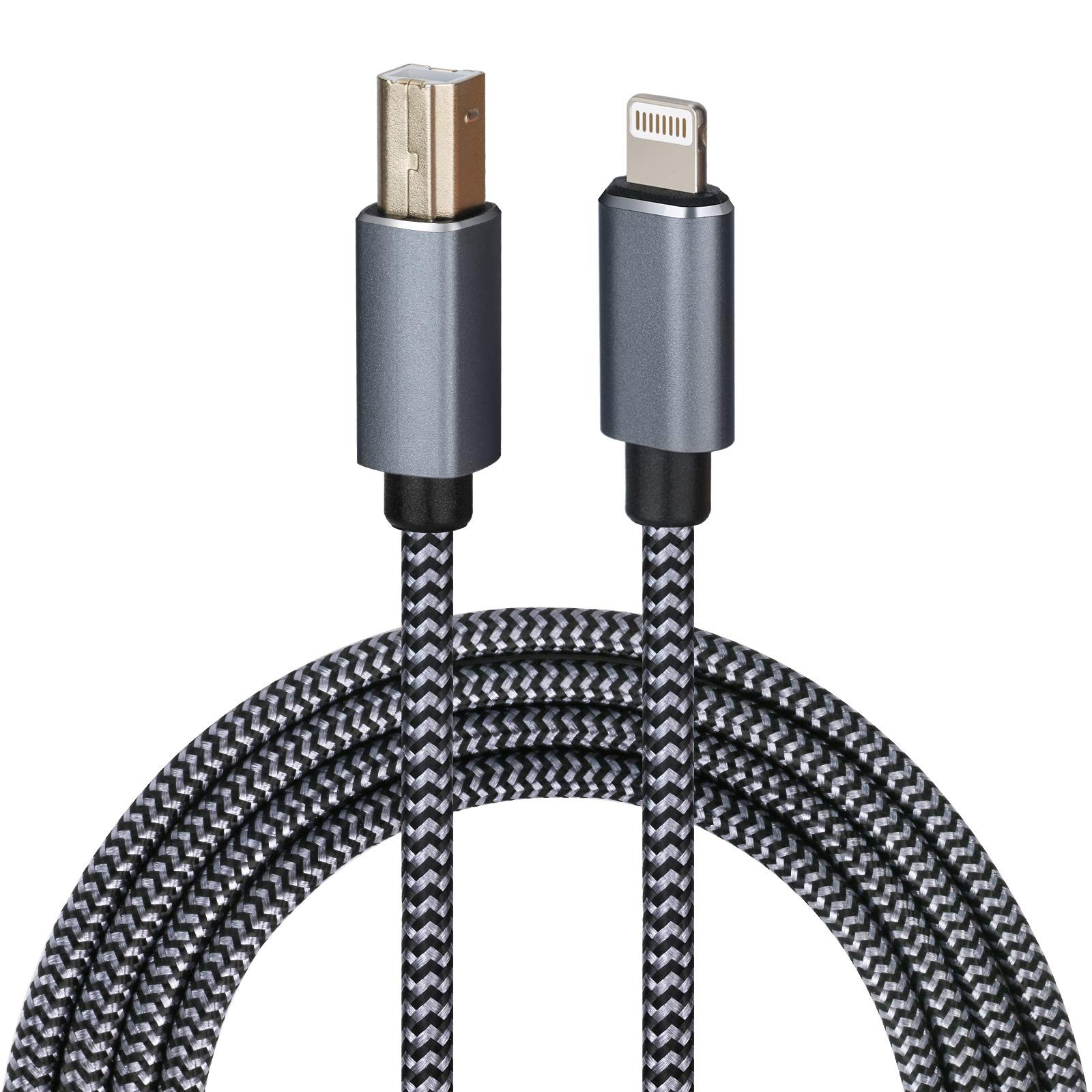 WORLDBOYU Lightning to MIDI Cable USB OTG Type B for Select 6 feet