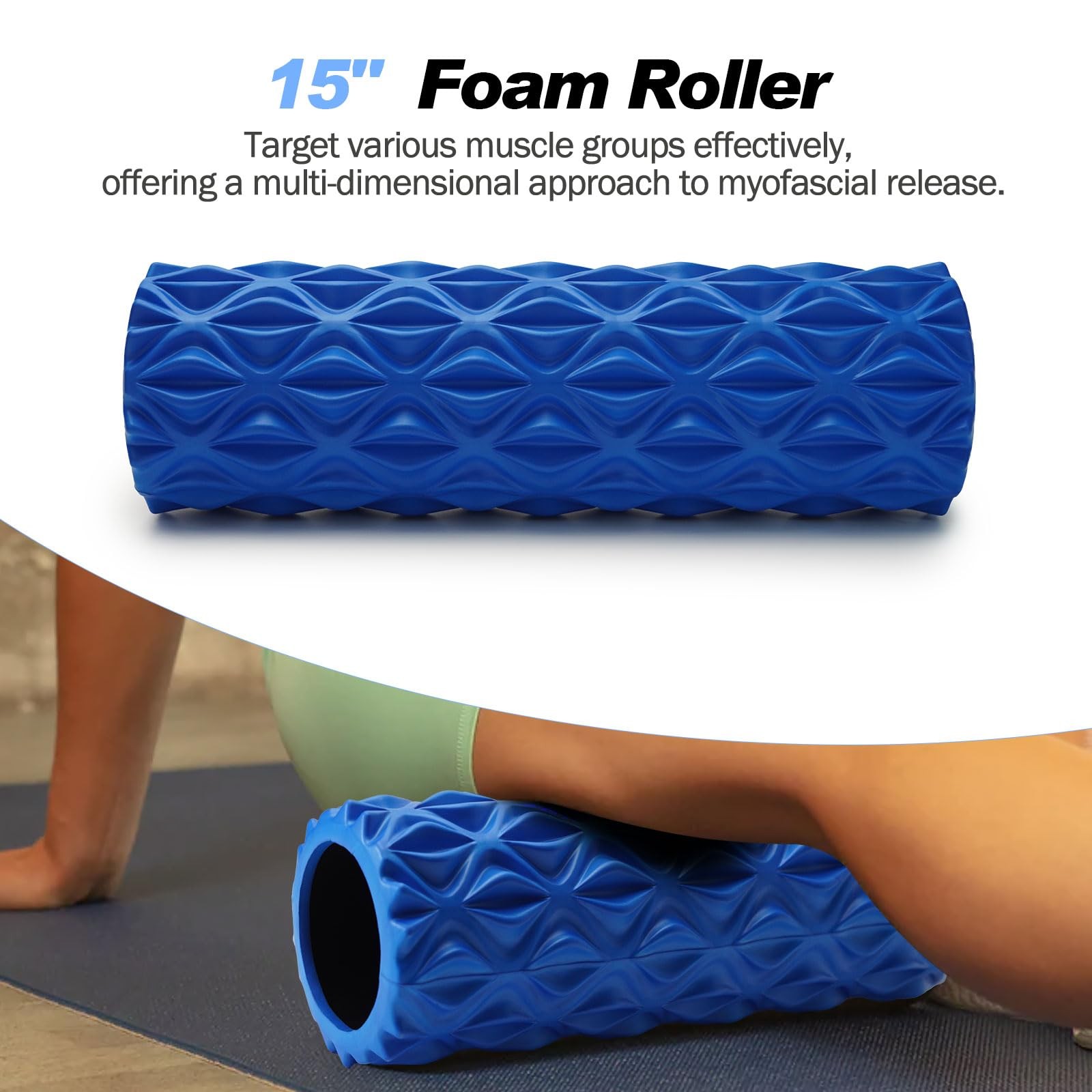 5 in 1 Foam Roller Set High Density Patented Foam Roller for Exercise