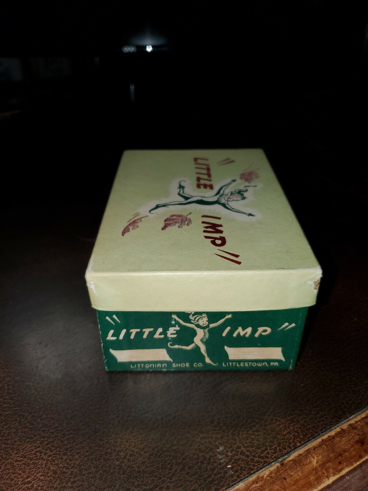 Vintage "Little Imp" Childrens Shoes & Box Littonian Shoes Littlestown Pa