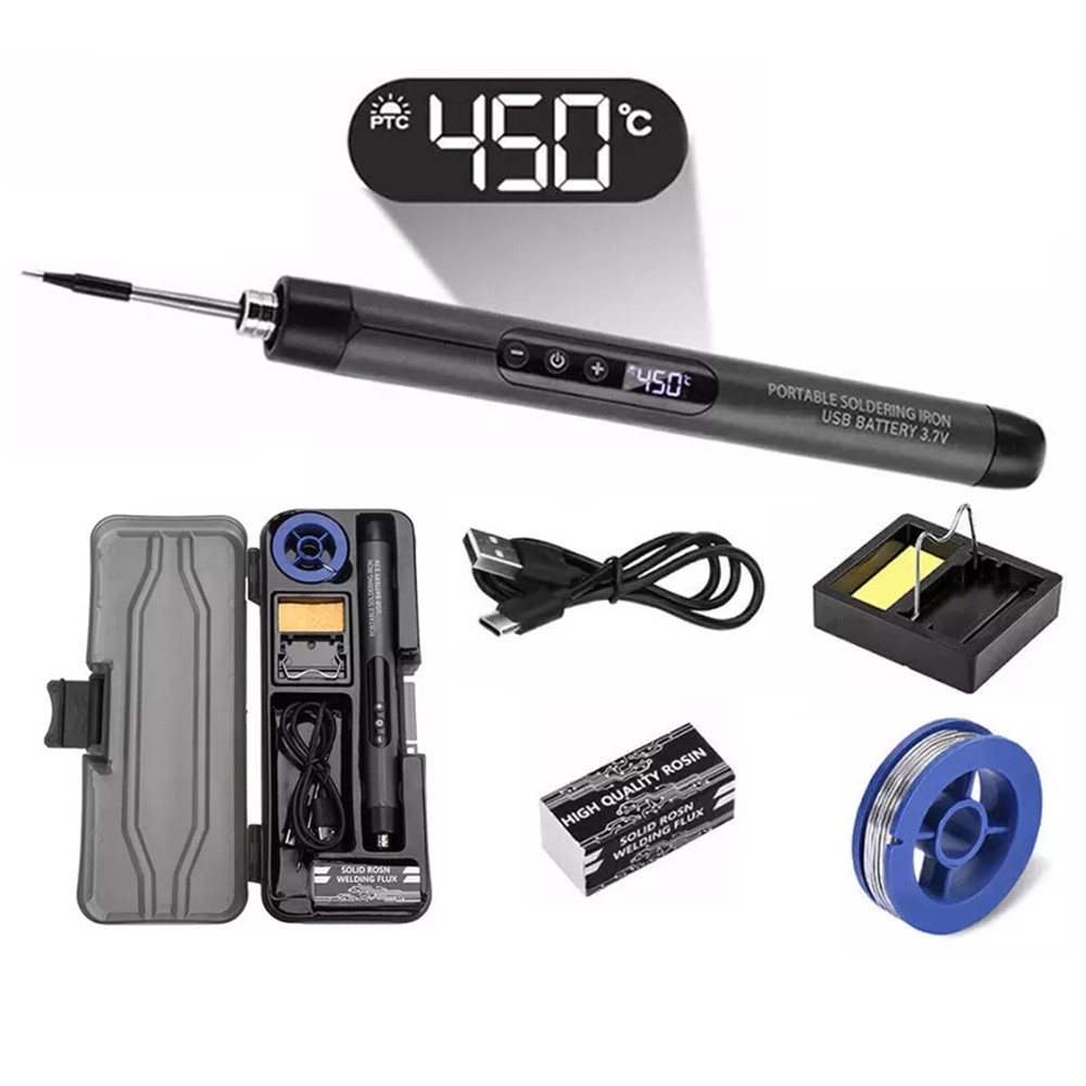 Rechargeable Wireless Welding Tool Digital Electric Soldering Iron Set Type-C US