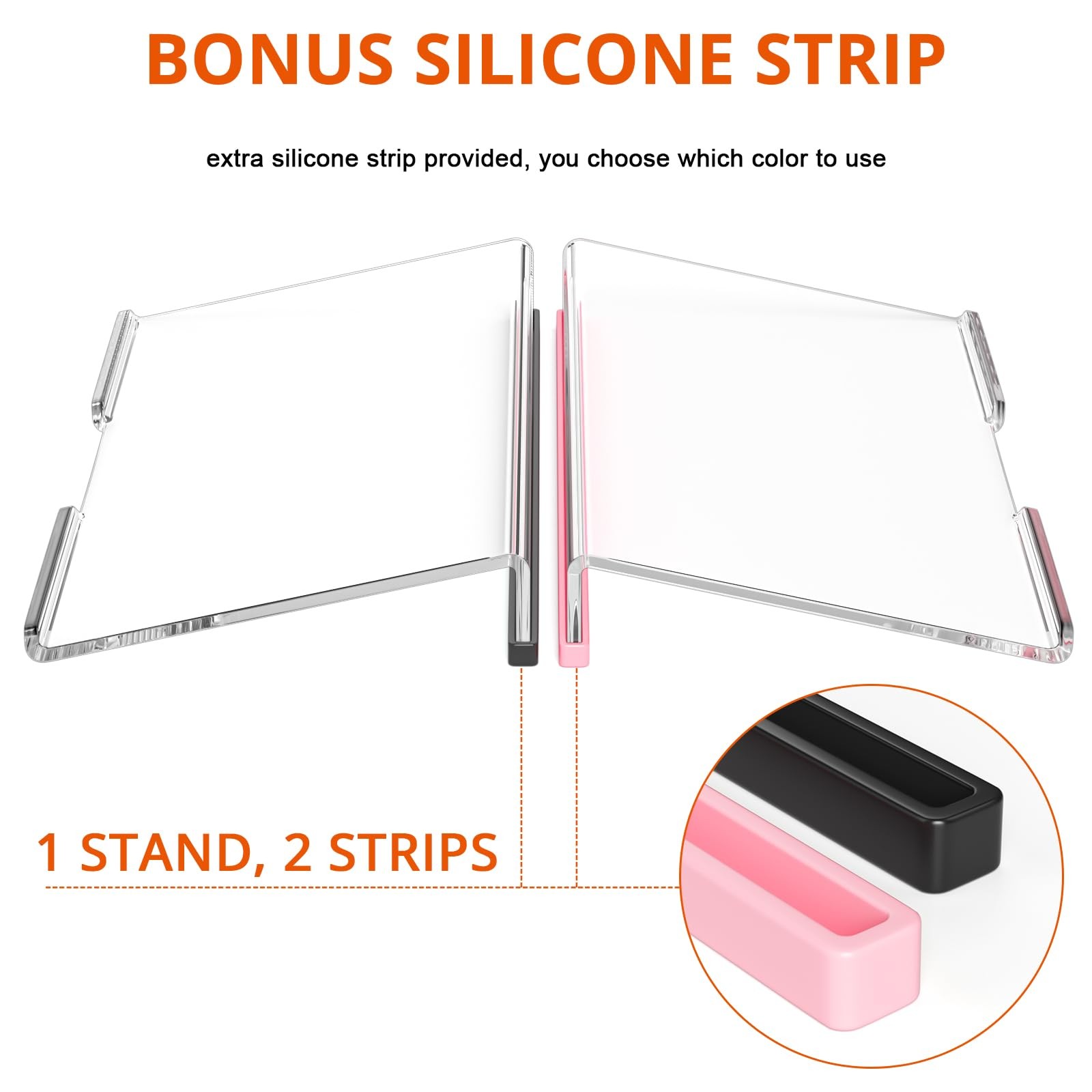Acrylic Keyboard Stand, 11.8" Desktop Riser for 78~Key Compact Keyboard