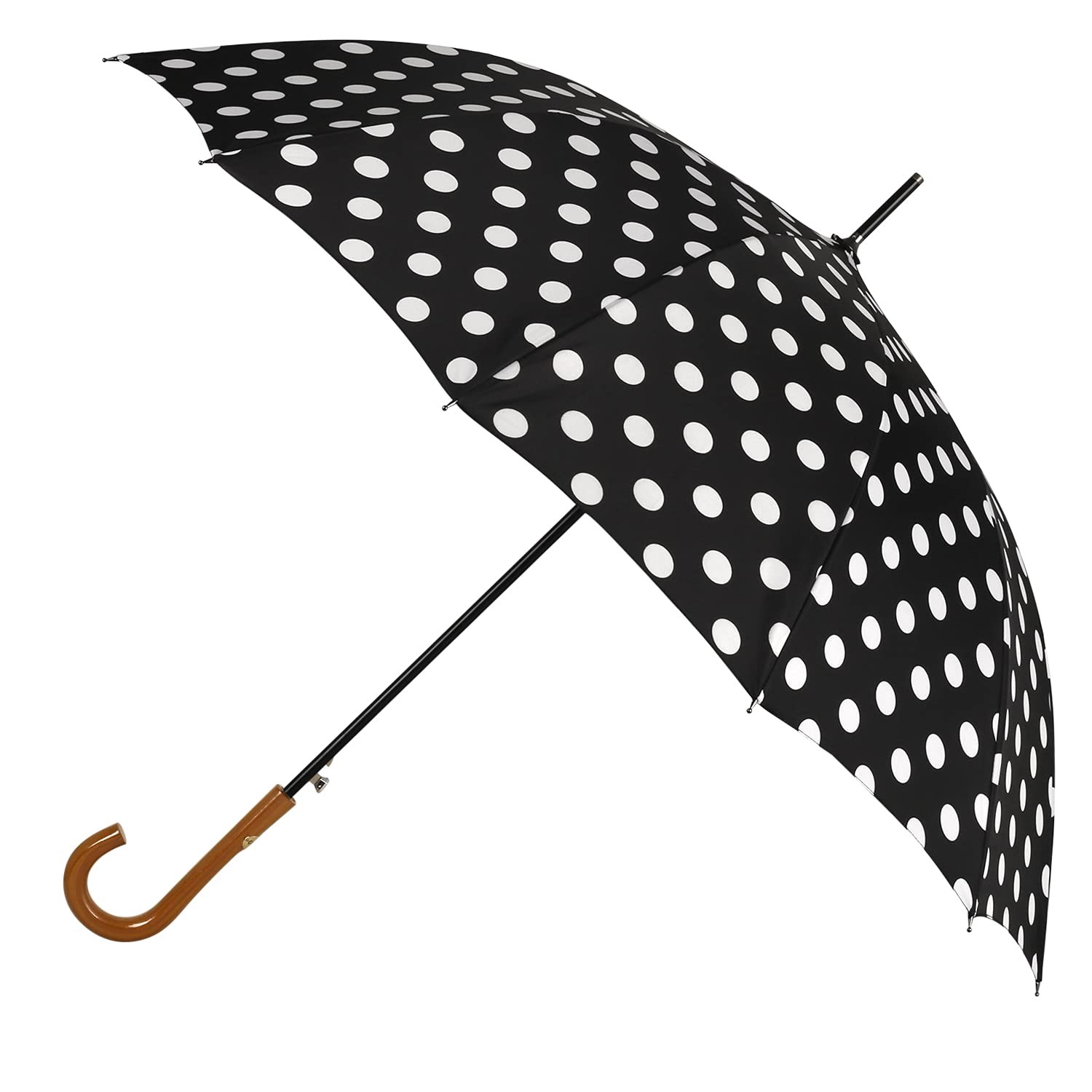 Classic Wooden Hook Handle J Stick Umbrella Auto Open Windproof Umbrella for ...