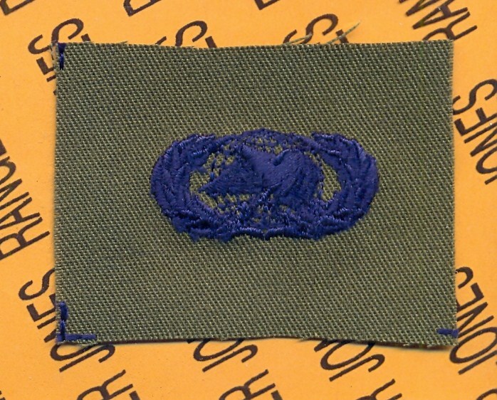 USAF Air Force Logistics Qualification OD Green & Blue badge patch