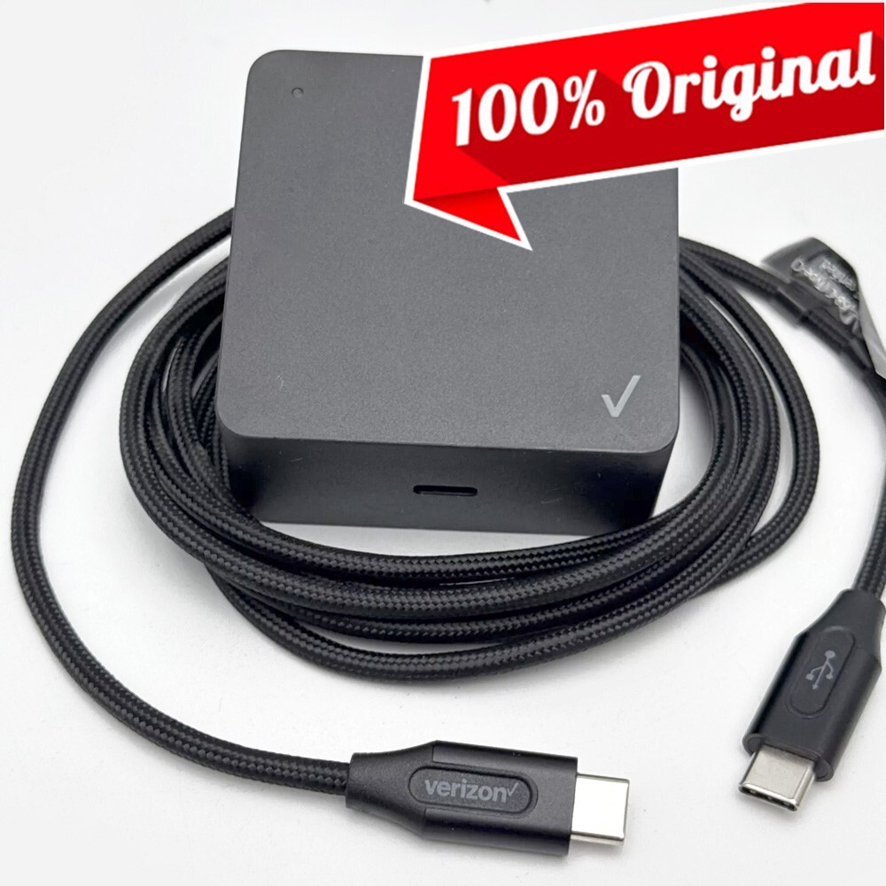 Verizon 45W Super Fast Charger 6Ft USB-C Data Cable for iPad Pro 13/12.9/11 Air4