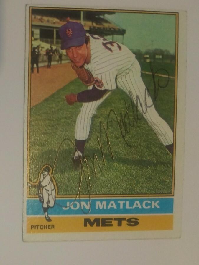 Jon Matlack autograph Topps '76 card