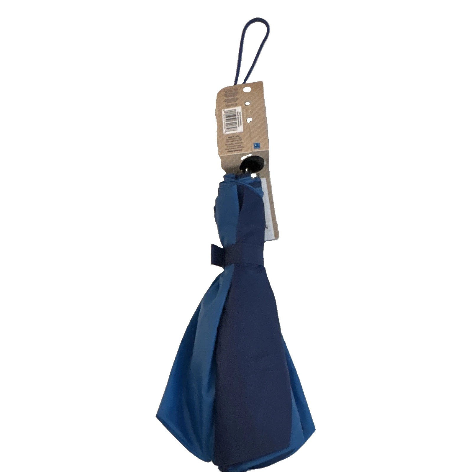 totes Water Repellent Compact/Folding Umbrella, Solid Blue for Men