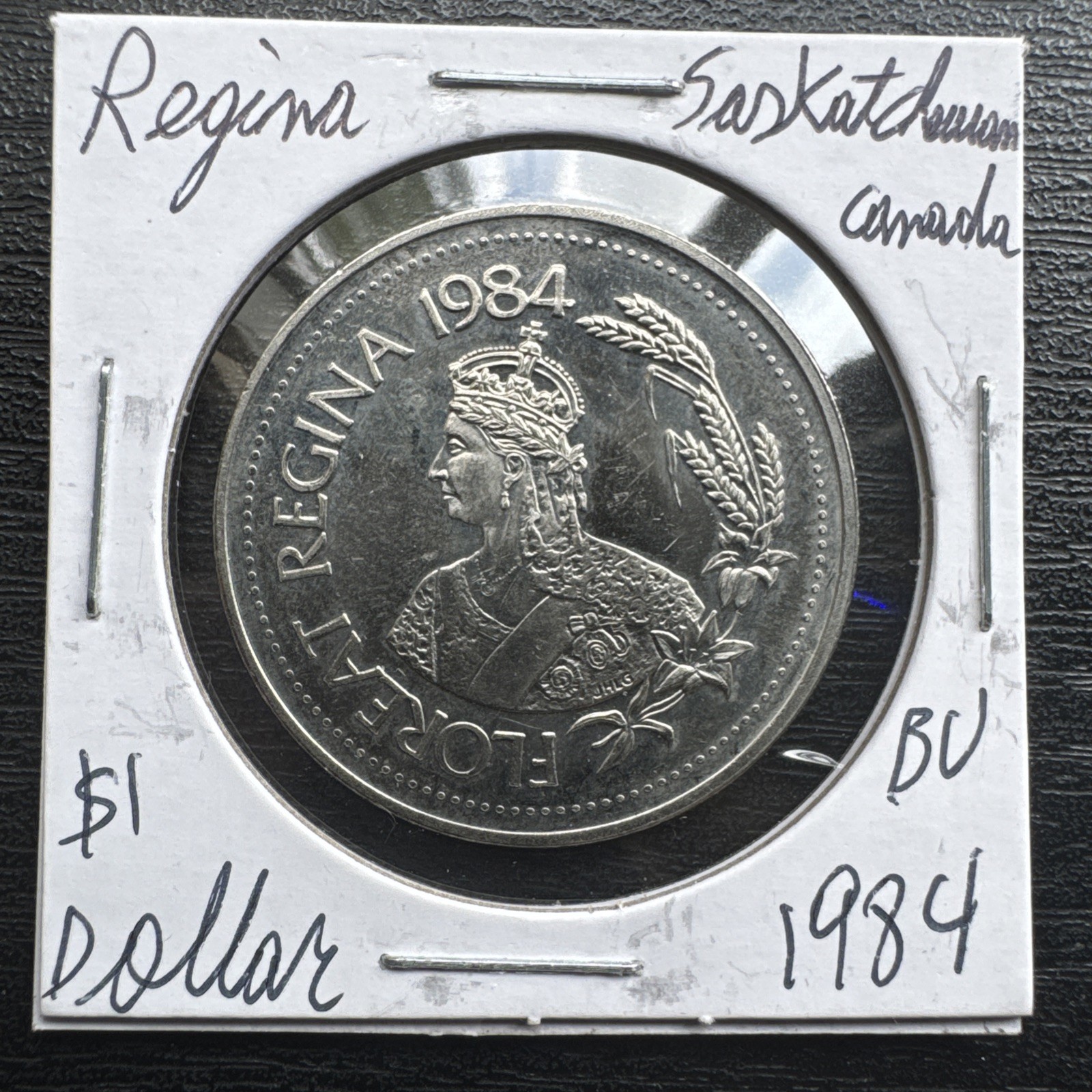 Regina SK CANADA 1984 Queen Victoria Trade DOLLAR for Exhibition 100th