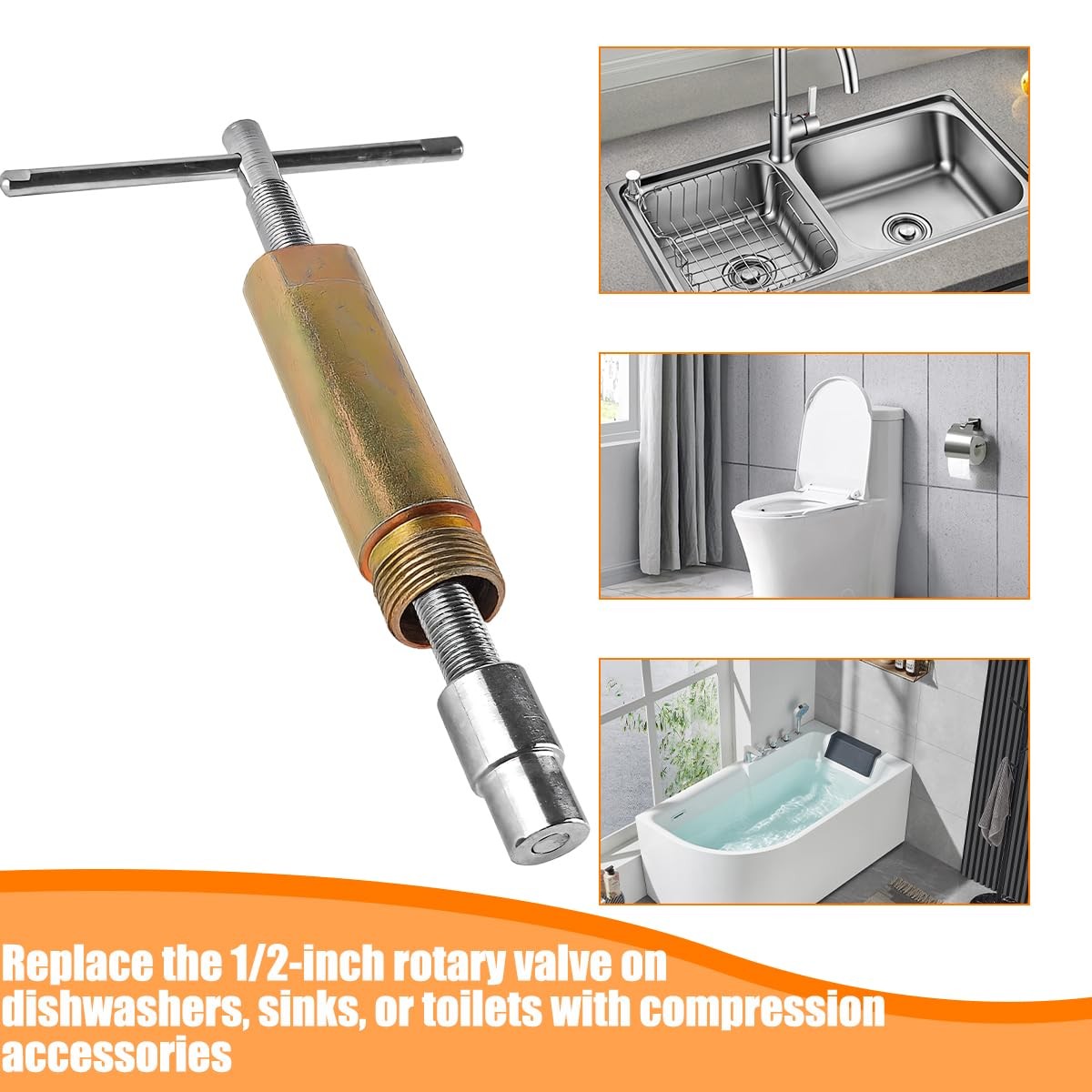 Compression Sleeve Puller Tool Ferrule Puller for 1/2 Inch Compression Fittings