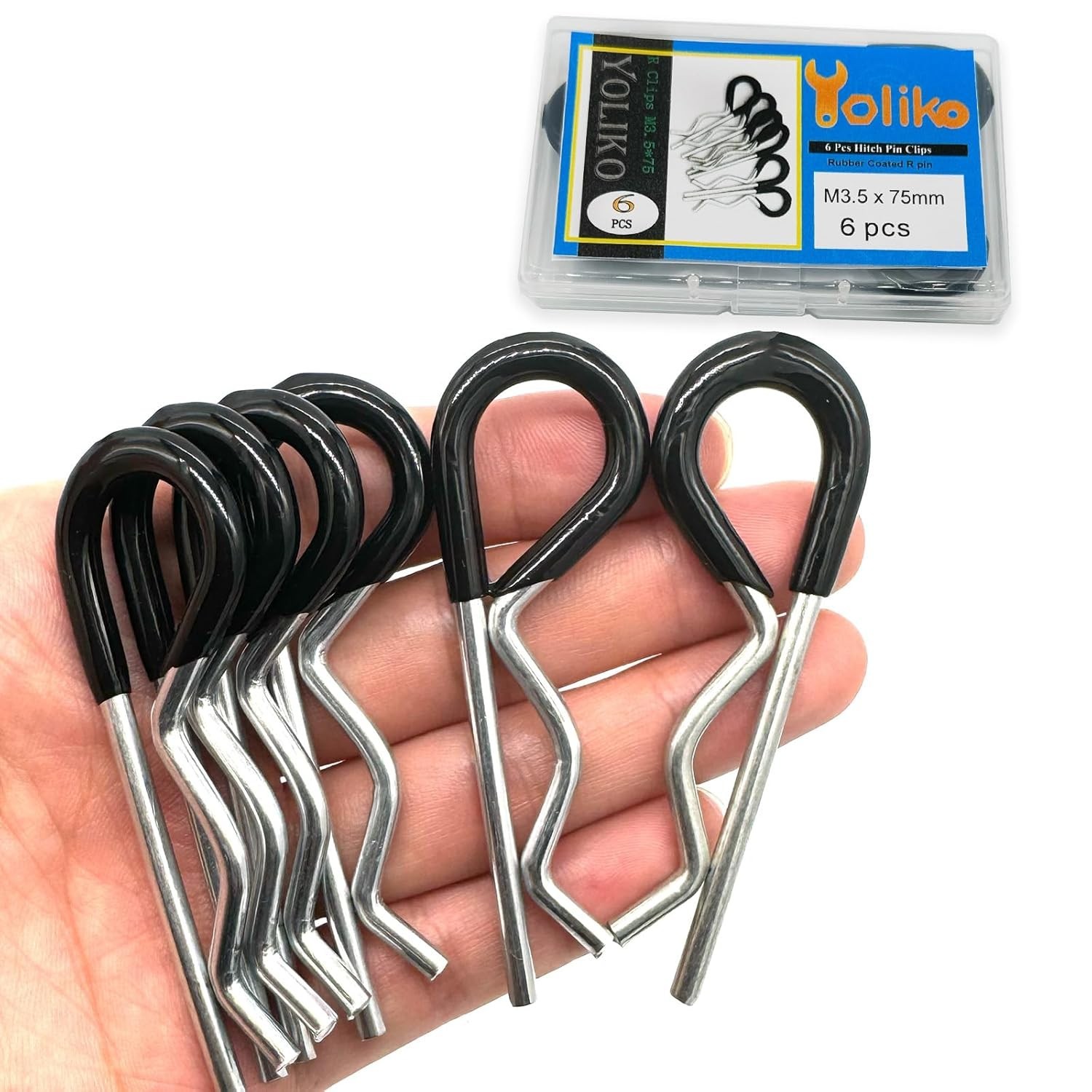 6 Pcs Heavy Duty Hitch Pins Clip R Clips Cotter Pin M3.5X75Mm