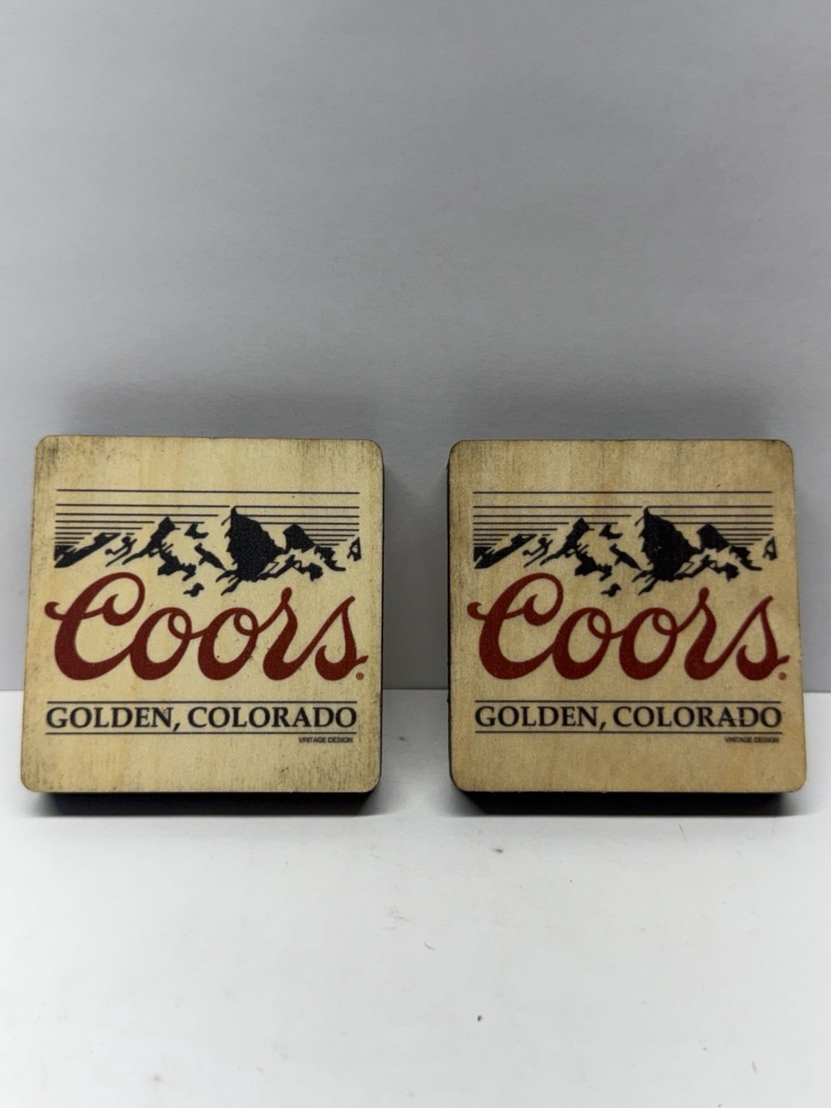 Coors Golden Colorado Wood Magnet With Bottle Opener 2 Pcs