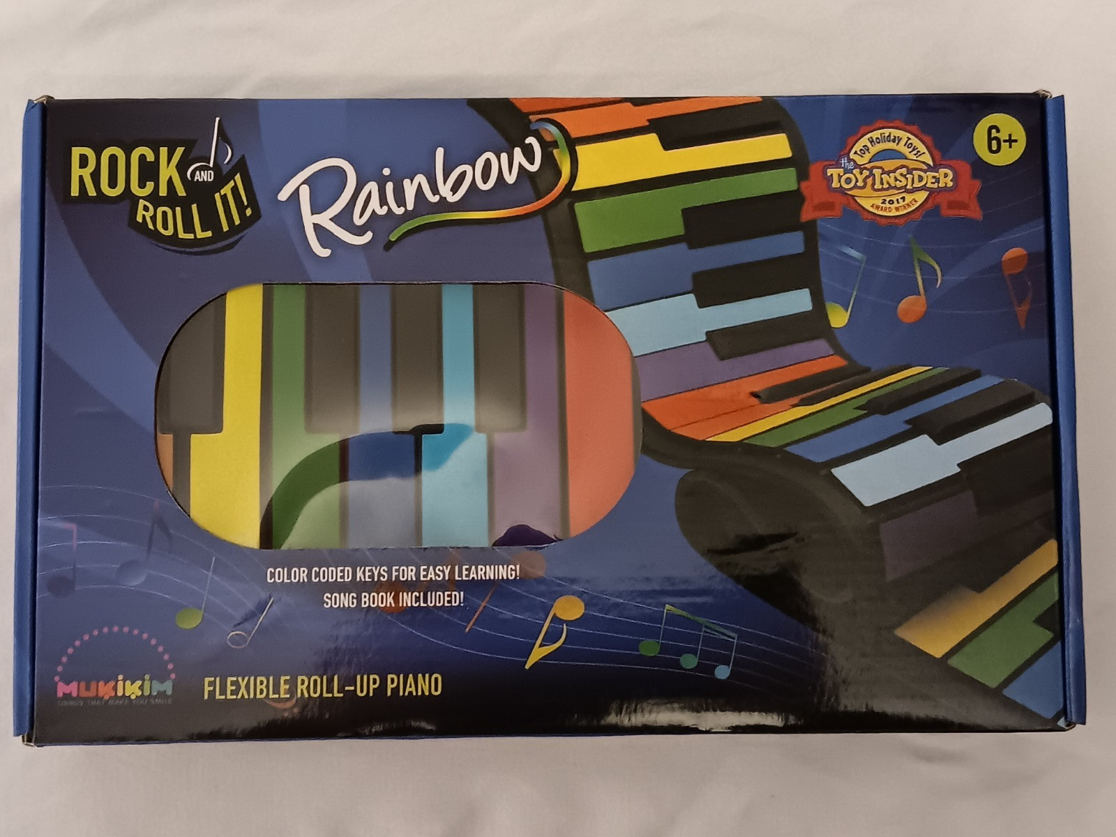 Rock and Roll It - The Original Rainbow Piano. Roll Up Flexible Piano 49 Key New