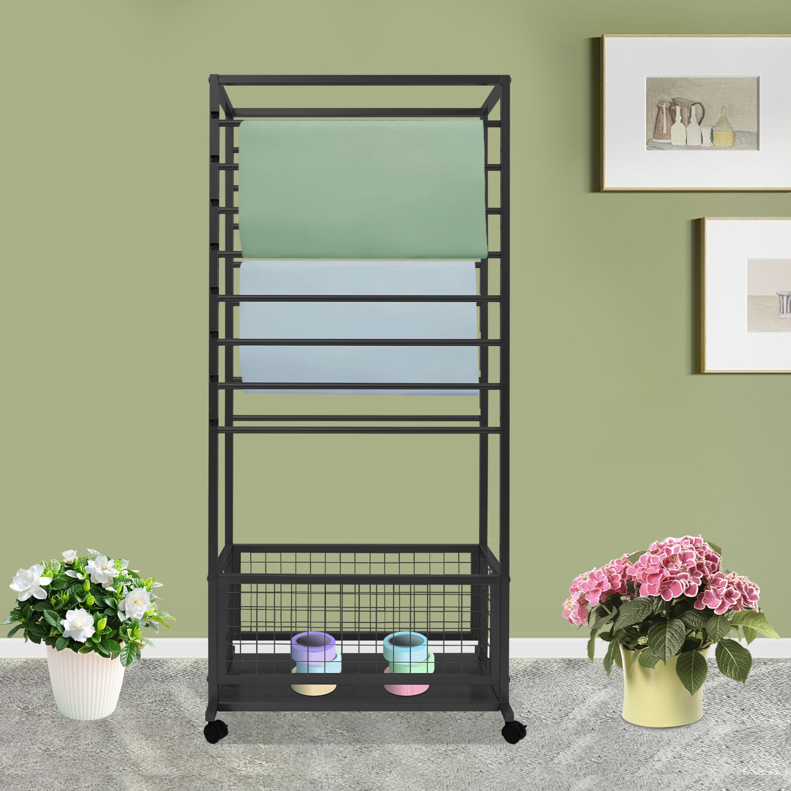 16-Layer Ribbon Display Rack Organizer Rack Storage Shelf Multi-Tier Organizer