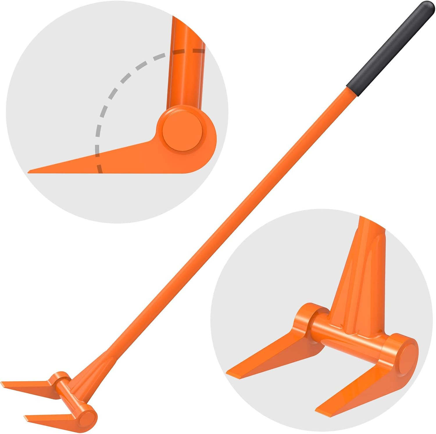 110 Degree Pallet Buster, 48'' All-Steel Handle Deck Board Removal Tool, Durable