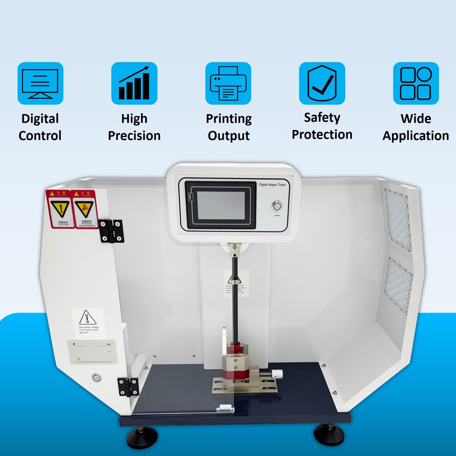 Plastic Impact Testing Machine Izod Digital Display Pendulum Impact Tester