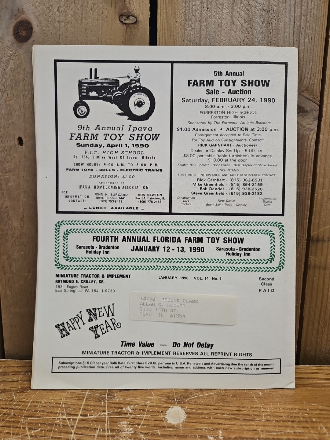 Miniature Tractor & Implement Magazine January 1990 Special Edition