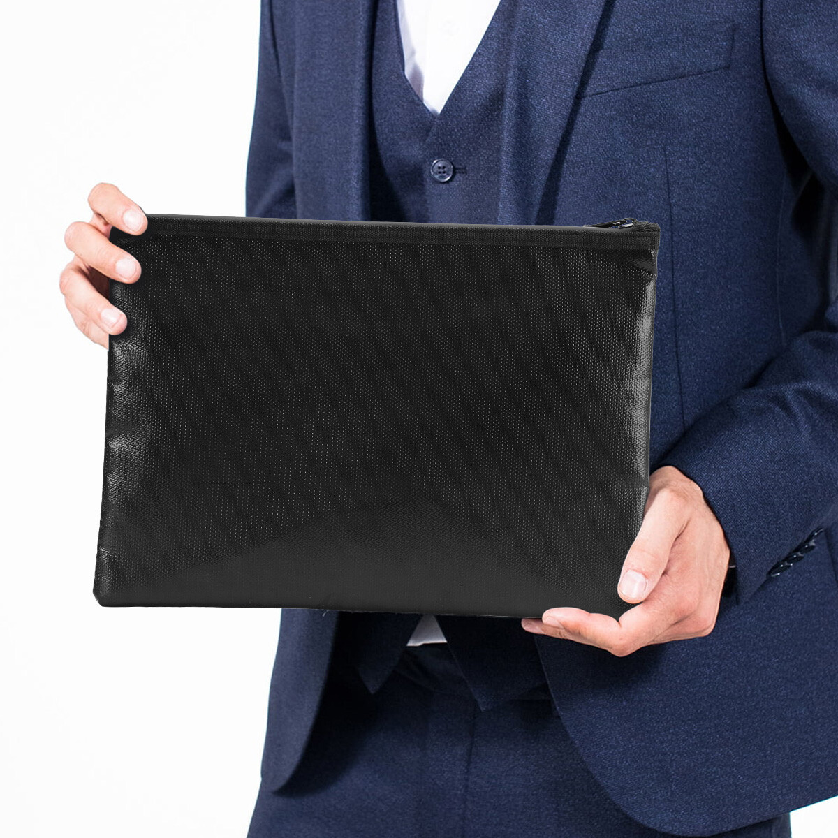 2000℉ Upgrade Fire Proof money Bag Fireproof Document Pouch Waterproof Safe Cash