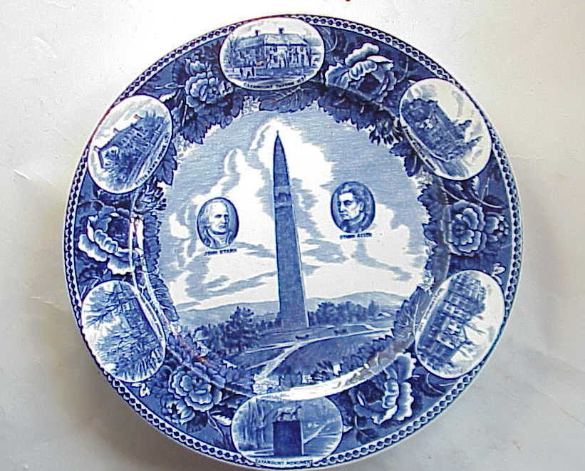 Vintage Battle of Bennington Monument VT American Revolution Wedgwood  Plate