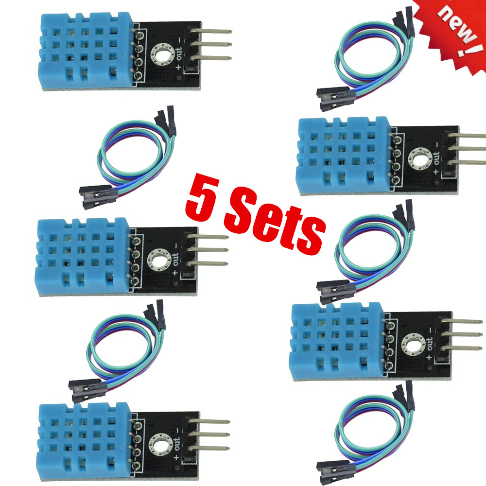 DHT11 Temperature and Relative Humidity Sensor Module for arduino 5Pcs