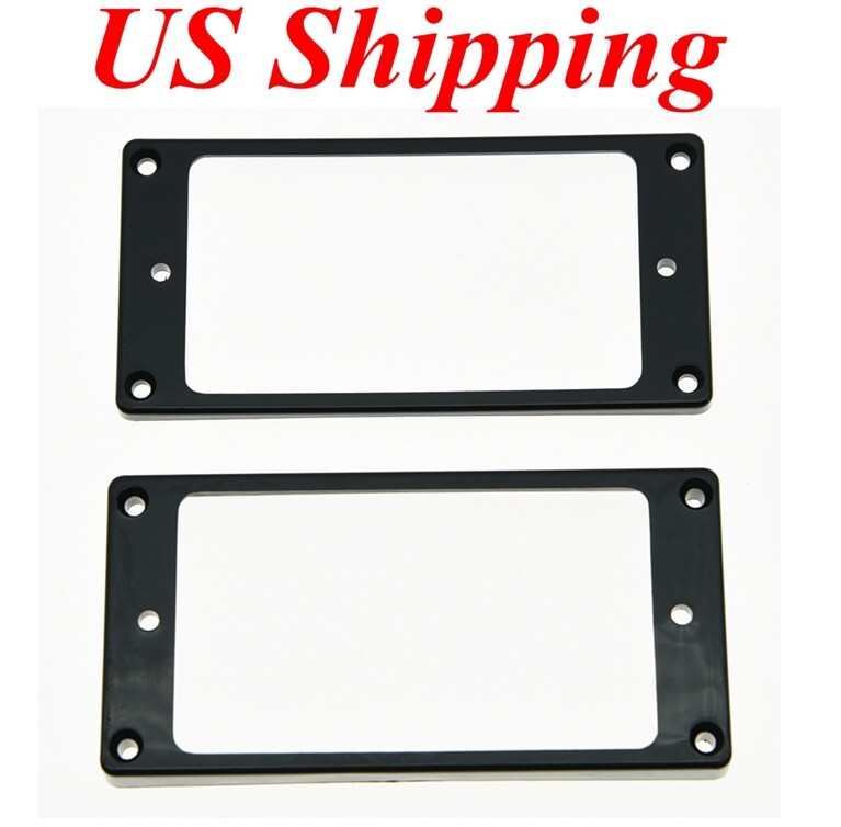 2x Humbucker Pickup Ring Curved Base Bottom Frame for Epi LP Black/White/Cream