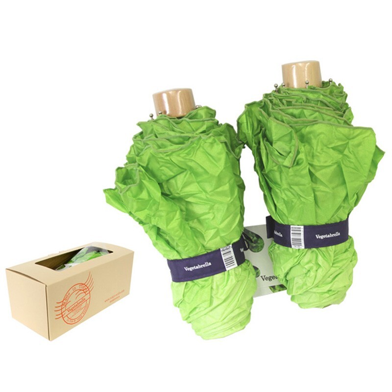 Vegetable look Umbrella Lettuce Green Folding Made in Japan Tokyo Gift Surprise