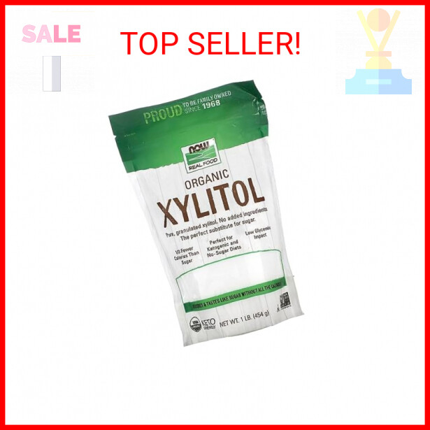NOW Foods, Organic Xylitol, Pure with No Added Ingredients, Keto-Friendly, 1 LB