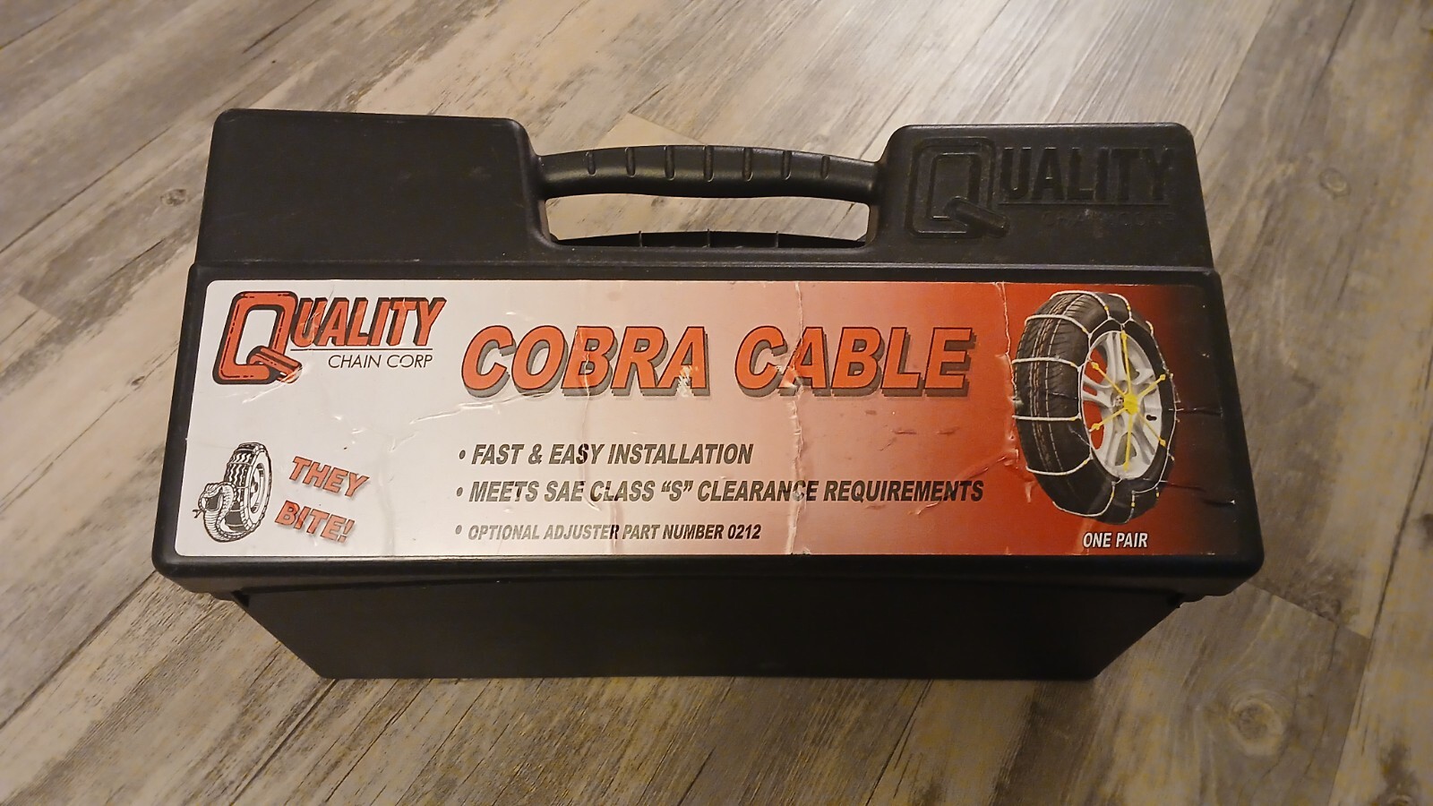 Quality Chain Corp Cobra Cable Tire Chains 1 Set With Rubber Tire Chain Adjuster