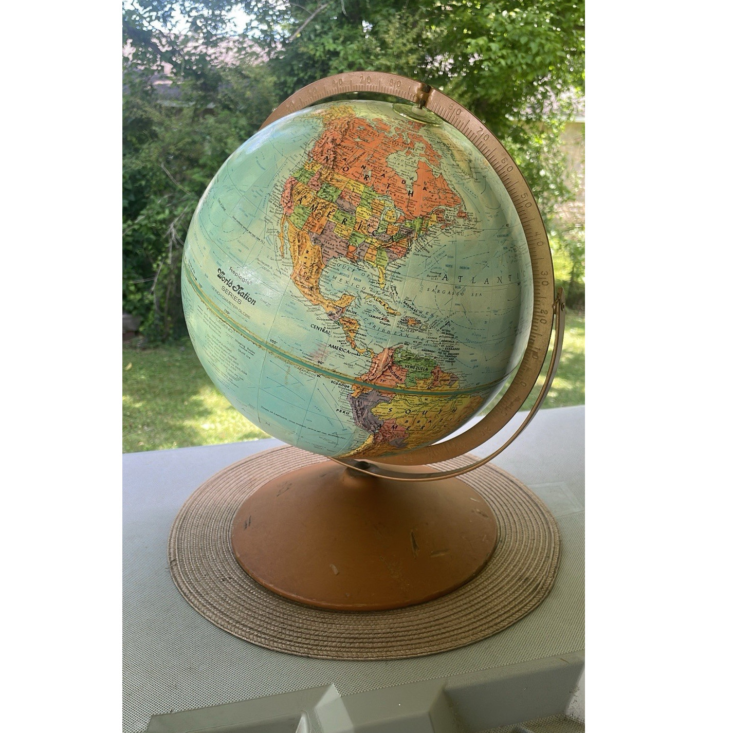 Replogle World Nation Series 12in Tabletop Spinning Globe w/ Stand 80210