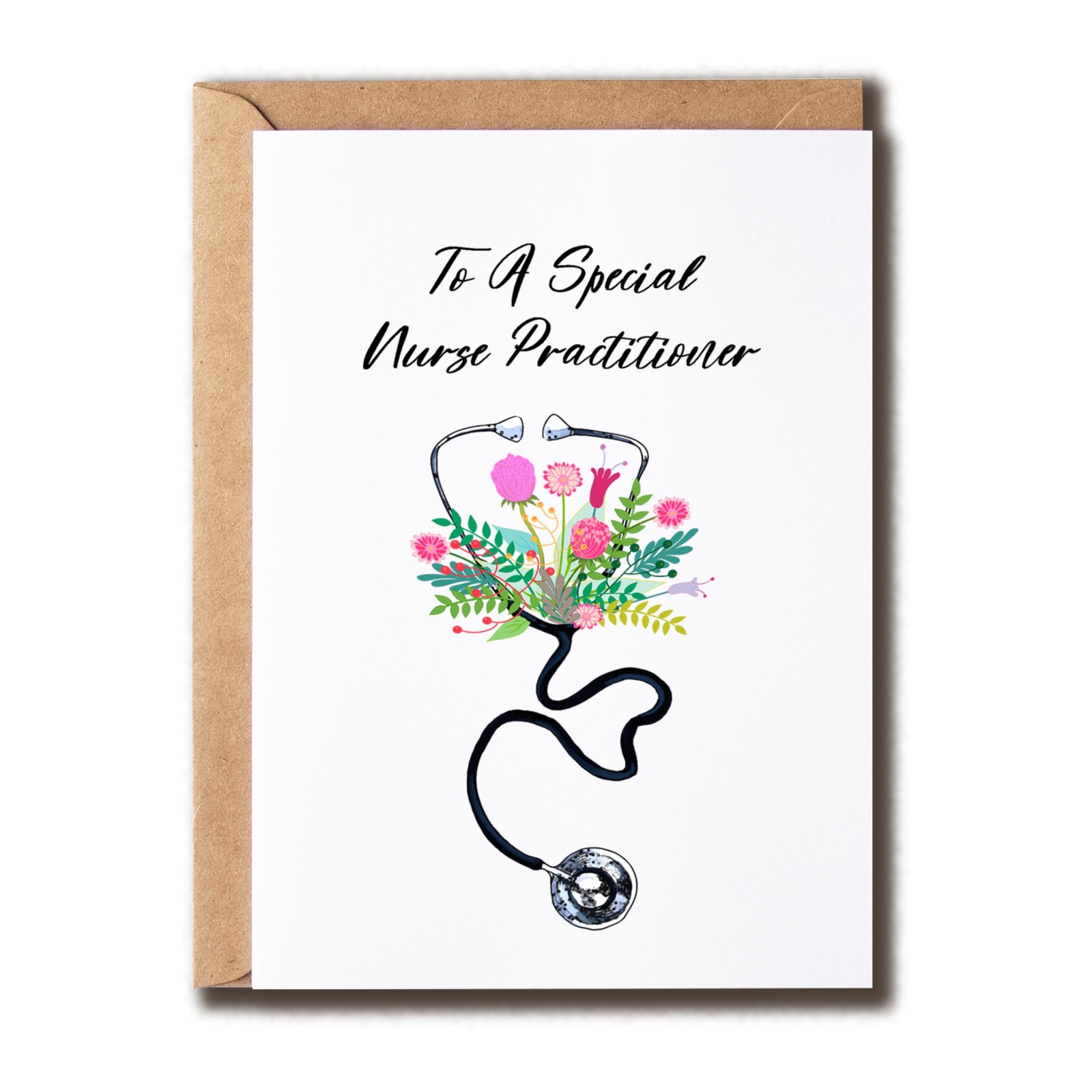 NSLDesigns To A Special Nurse Practitioner Card - 5 x 7 inches, white