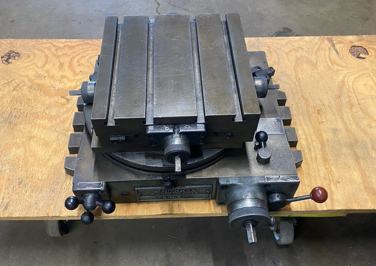 ADVANCE  ROTARY Table 11" X 11" BED T-SLOTTED CROSS-SLIDE Boring Mill  Machine