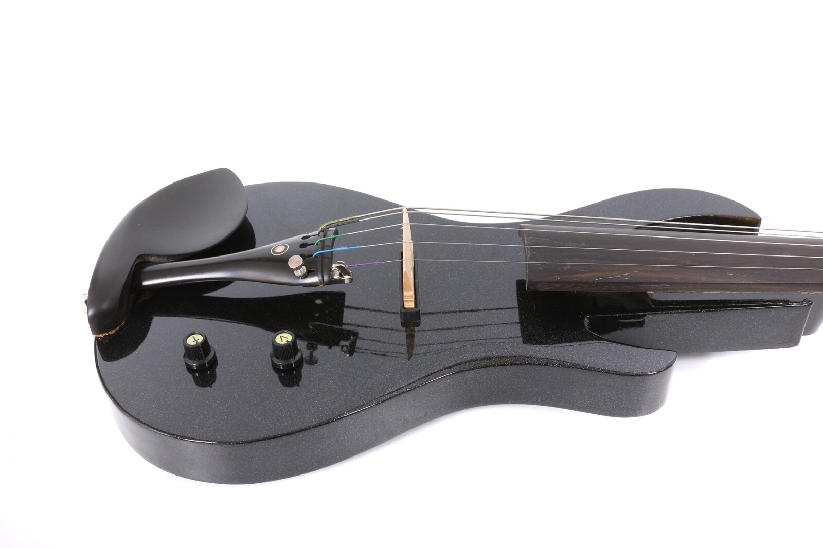 New Black Electric Violin 4/4 Solid wood 5 String Violin with Violin case bow
