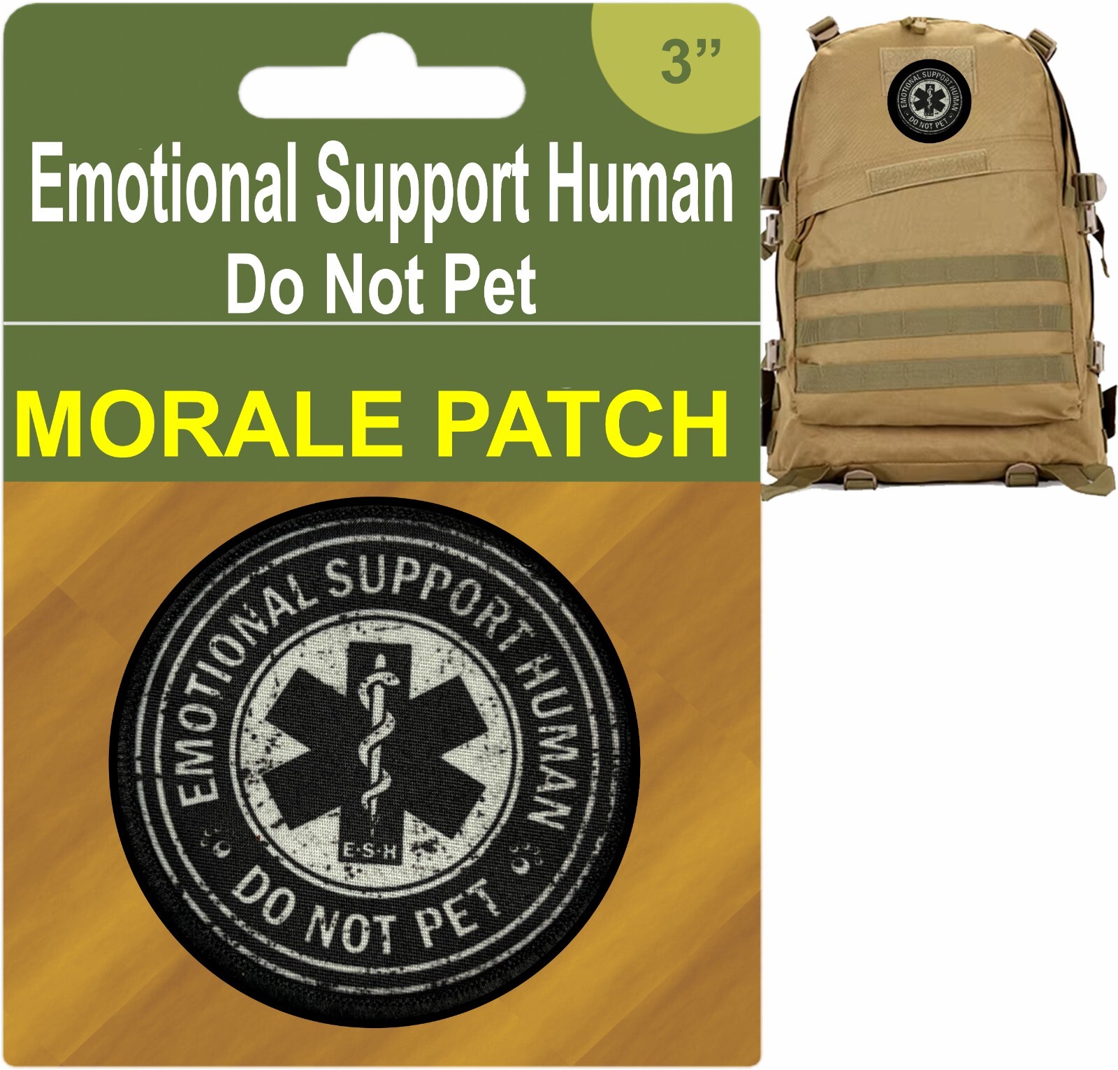 Pickleball Court Morale Patch | 2x3 hook and loop tactical patch