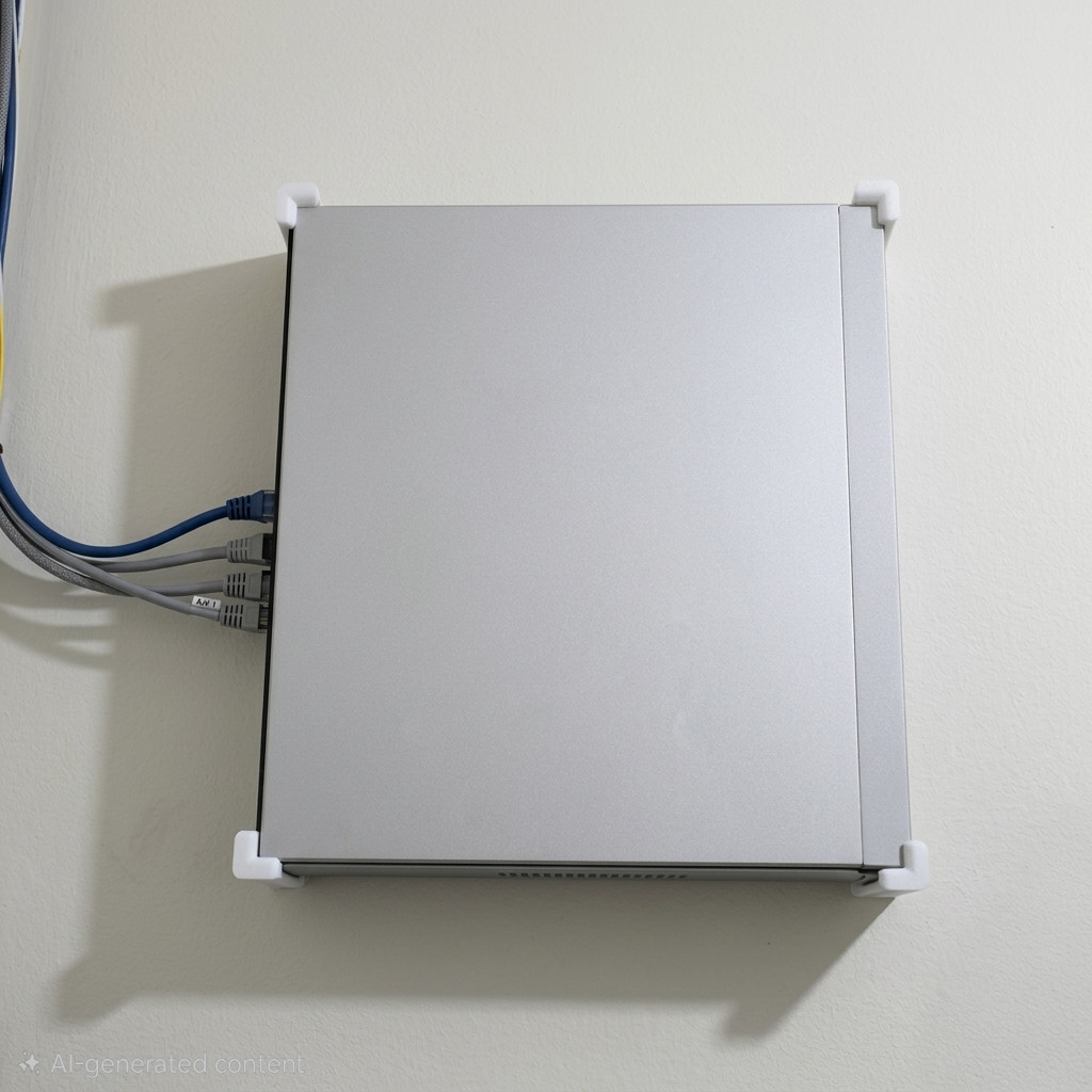 Wall Mount for Eufy PoE NVR S4 Max Space-Saving Bracket for Home Security System