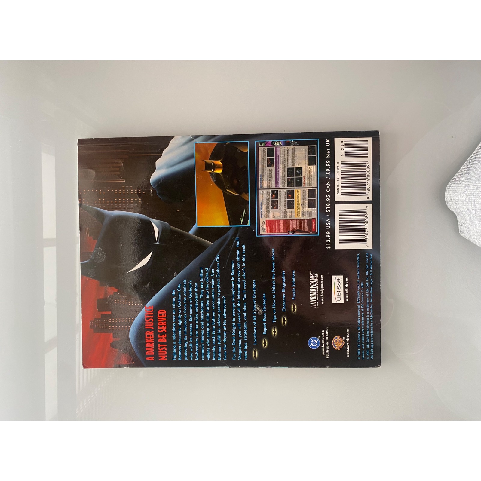 Batman Vengeance 2001 Official Strategy Guide BradyGames