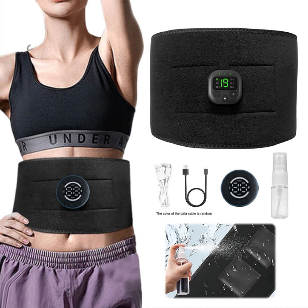 Rechargeable EMS Abs Trainer Arms & Hips Muscle Stimulator Abdominal Training US