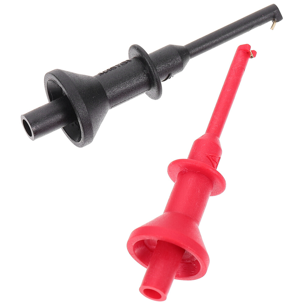 2Pcs Testing Probe Clip Mini Grabber Clips Multimeter Hook