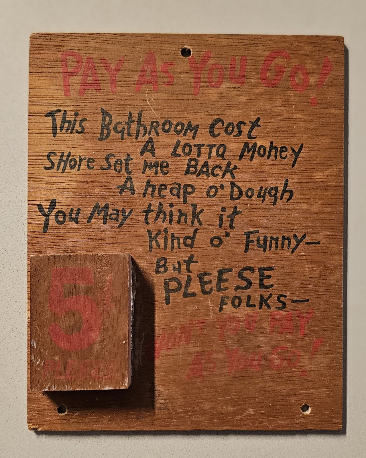 Vintage Wood Art Piece - Made In Japan