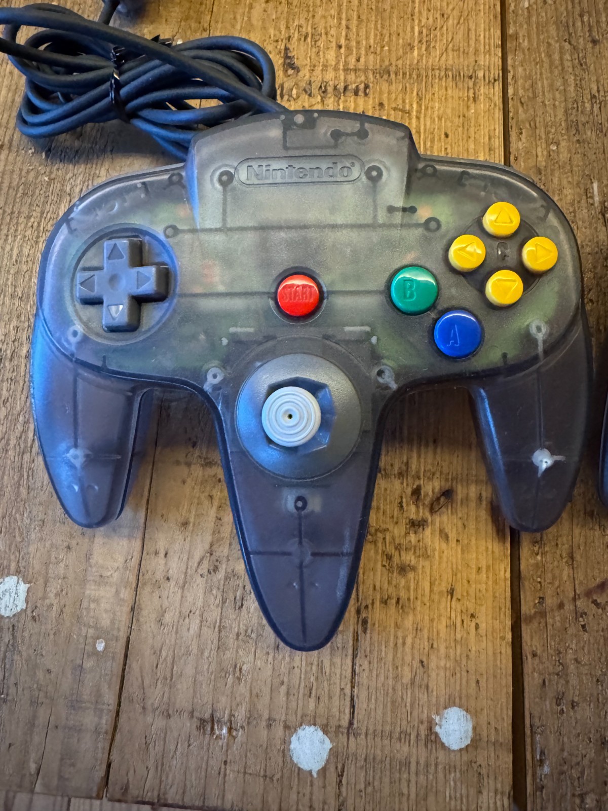 Nintendo 64 N64 OEM Smoke Gray Controller Clear Black